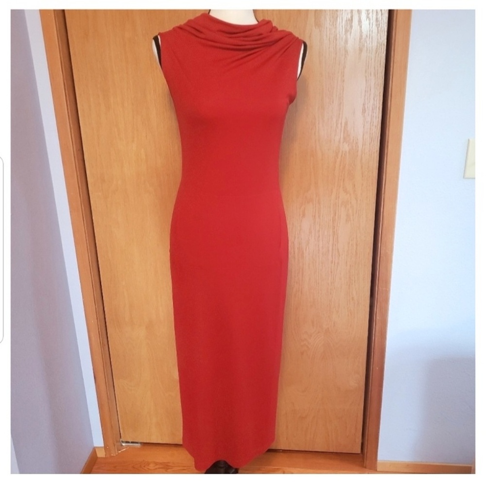 Donna Karan Signature Red Long Dress Size S